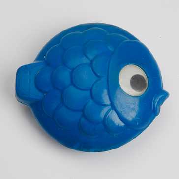 Plastefisch Spielzeug aus Kunststoff in Form eines rundes Fisches