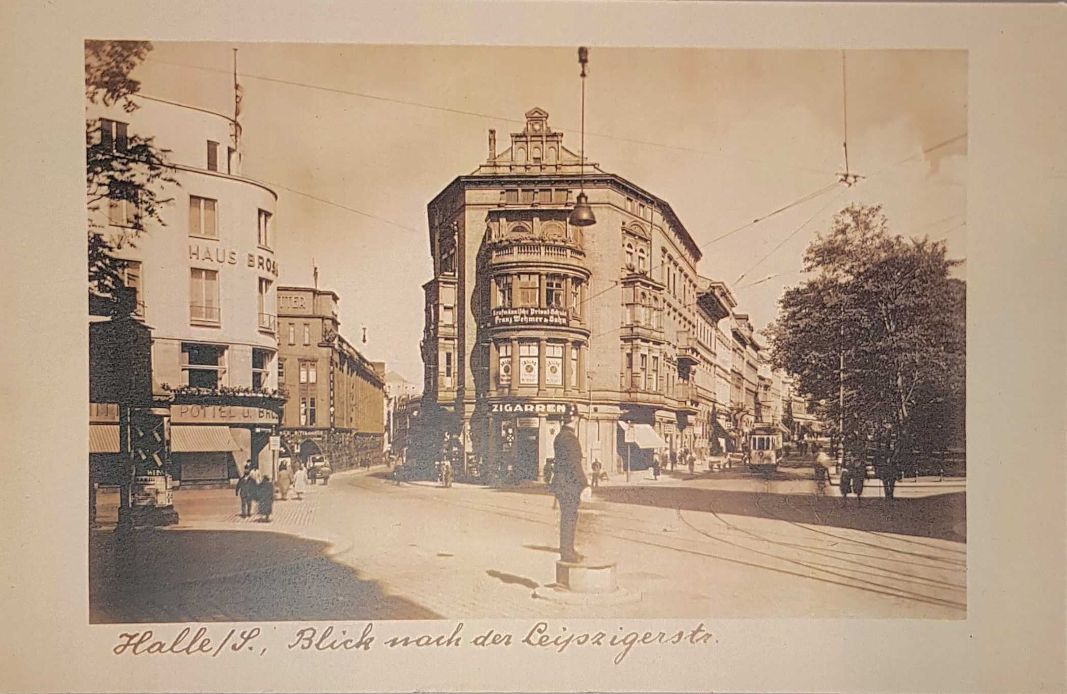 Postkarte Leipziger Straße Alte Postkarte mit Blick in die Leipziger Straße