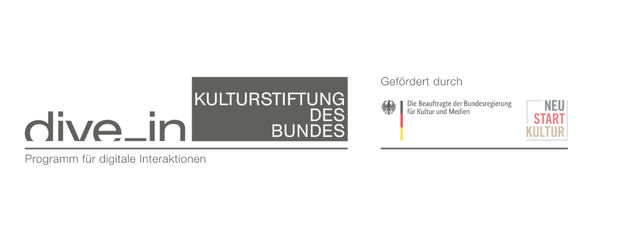 Förderer Logos Dive In, Kulturstiftung des Bundes, Neustart Kultur