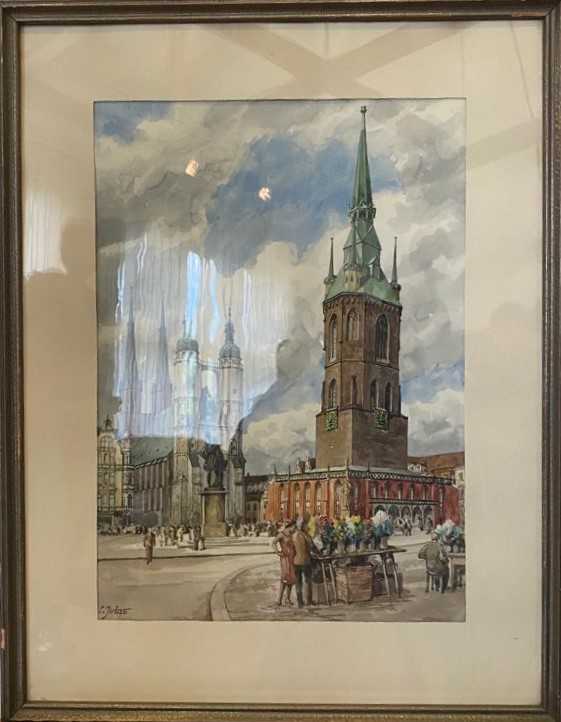 Gemälde des Roten Turms und Marktes Bild: Kriesten Gemälde des Roten Turms und Marktes