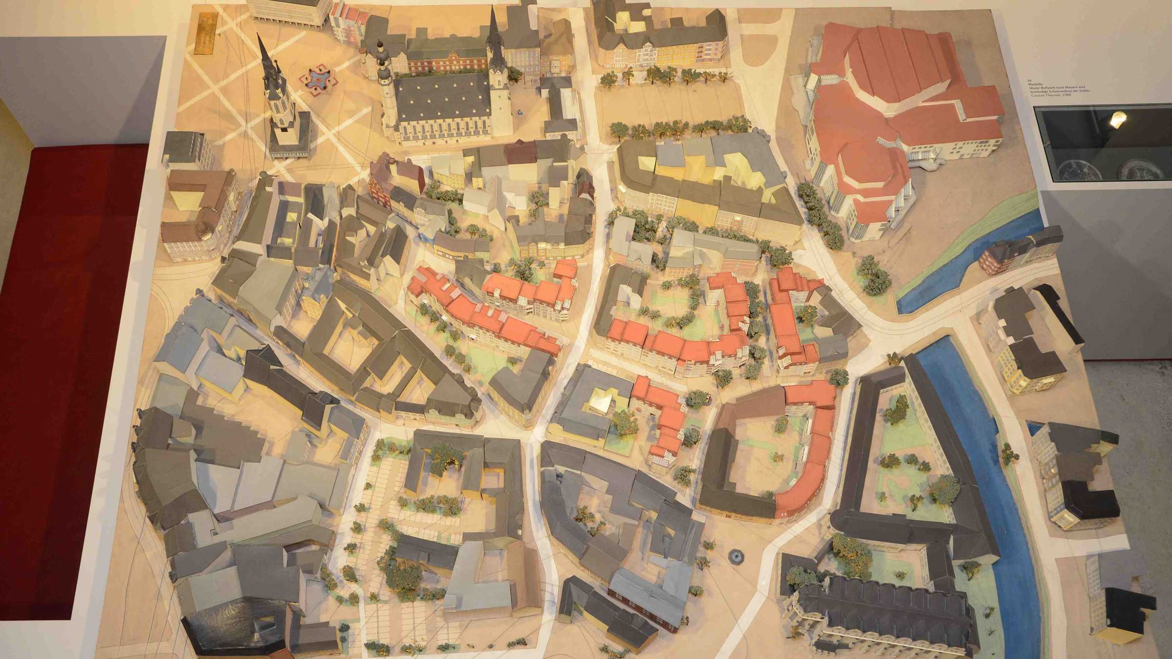Sammlung Modelle buntes Miniaturmodell von oben