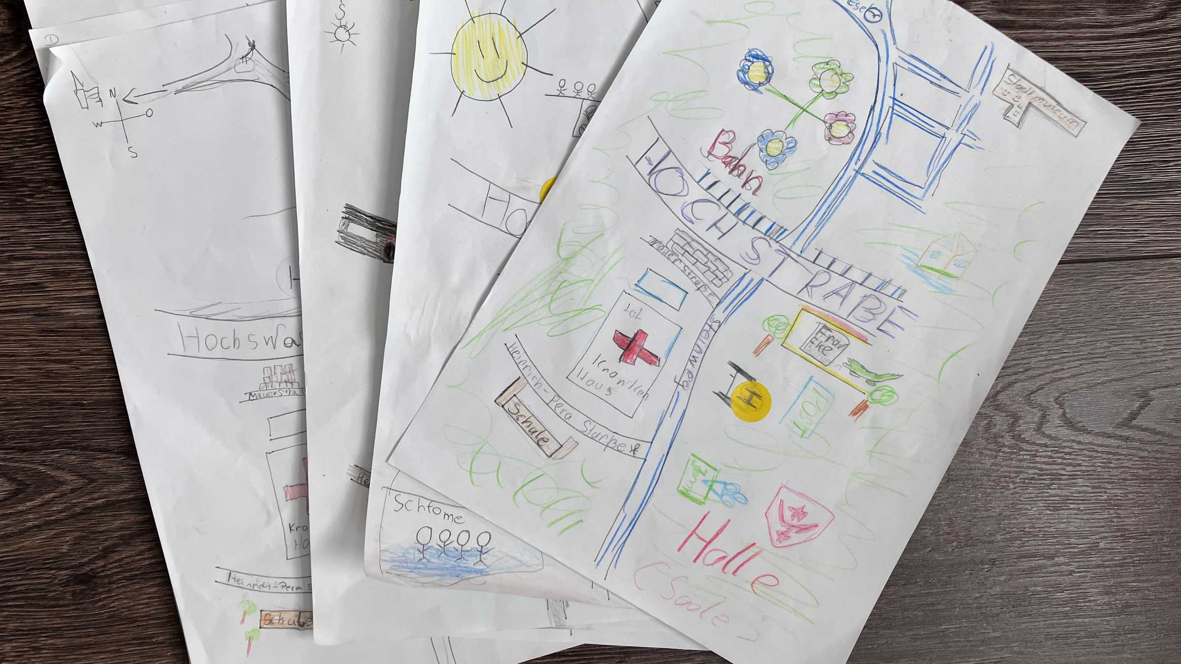 Selbst gemalte Stadtpläne selbst gemalter Stadtplan