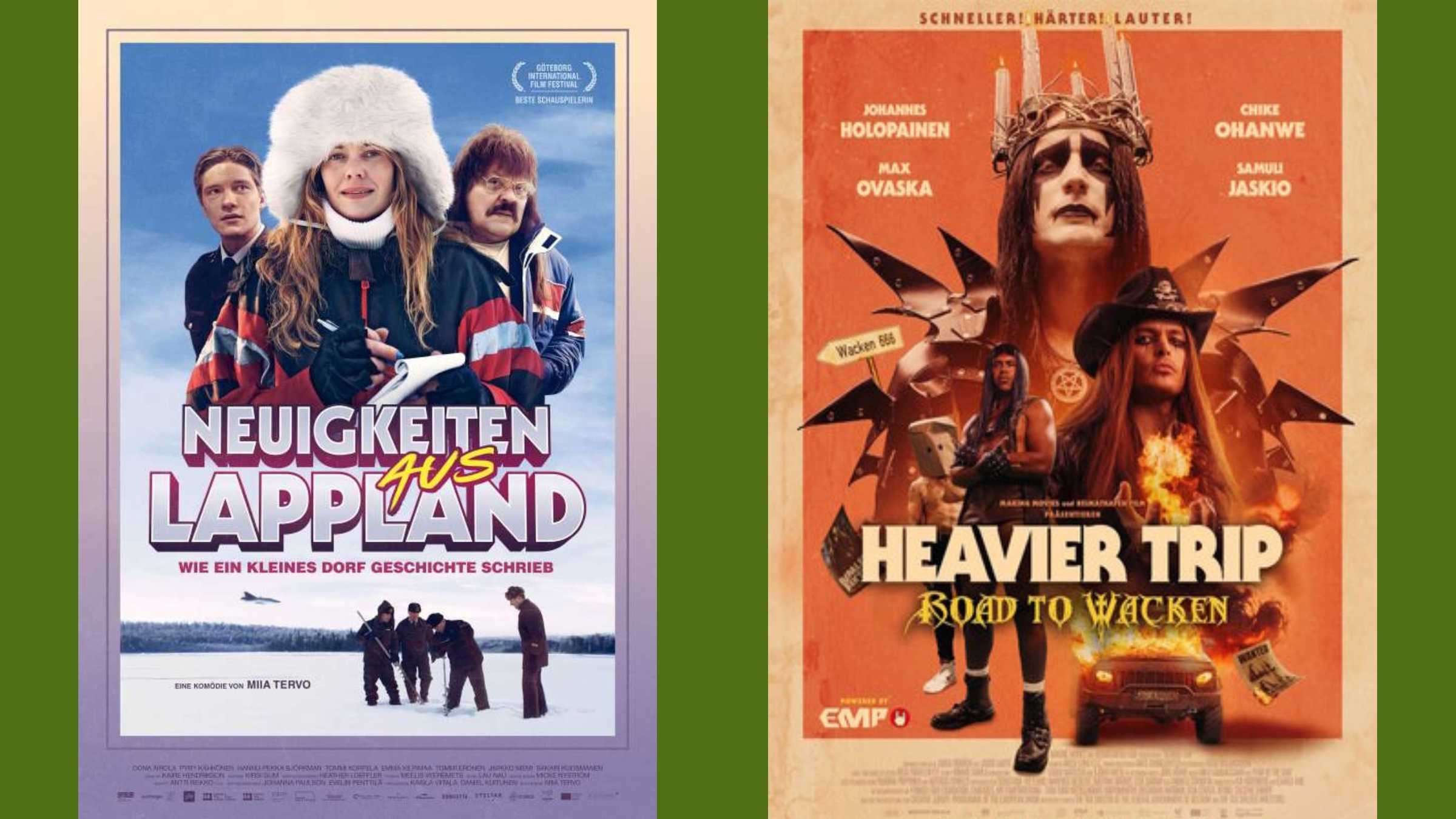 Neuigkeiten aus Lappland ODER HEAVIER TRIP - ROAD TO WACKEN zwei Film Poster "Neuigkeiten aus Lappland" und "HEAVIER TRIP - ROAD TO WACKEN"