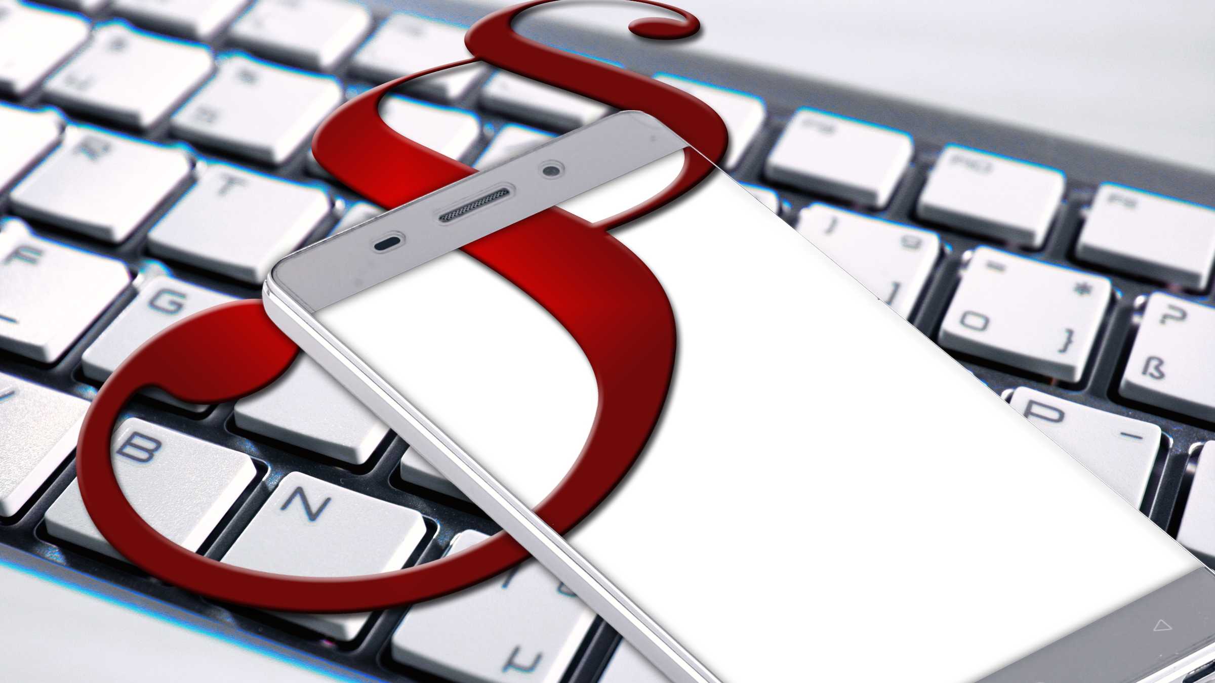 Paragraphenzeichen und Computertastatur