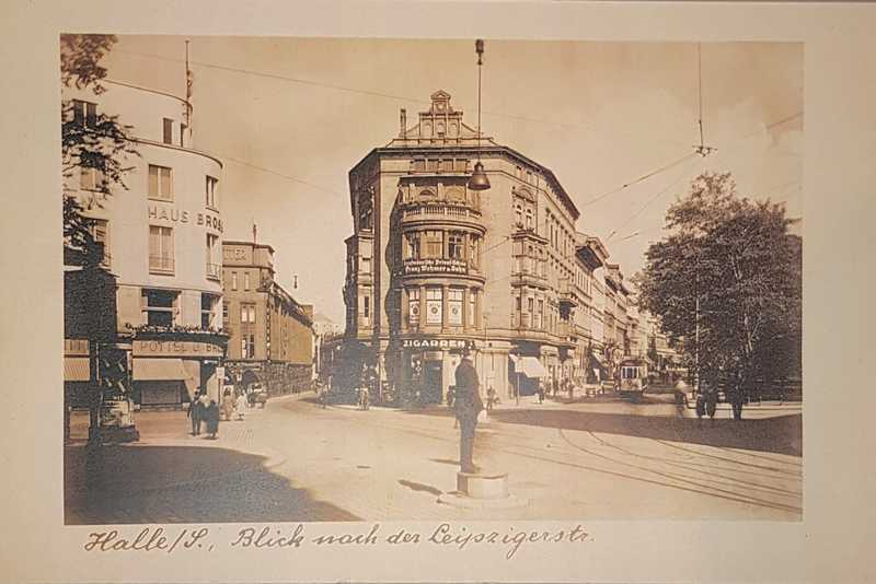 Alte Postkarte mit Blick in die Leipziger Straße