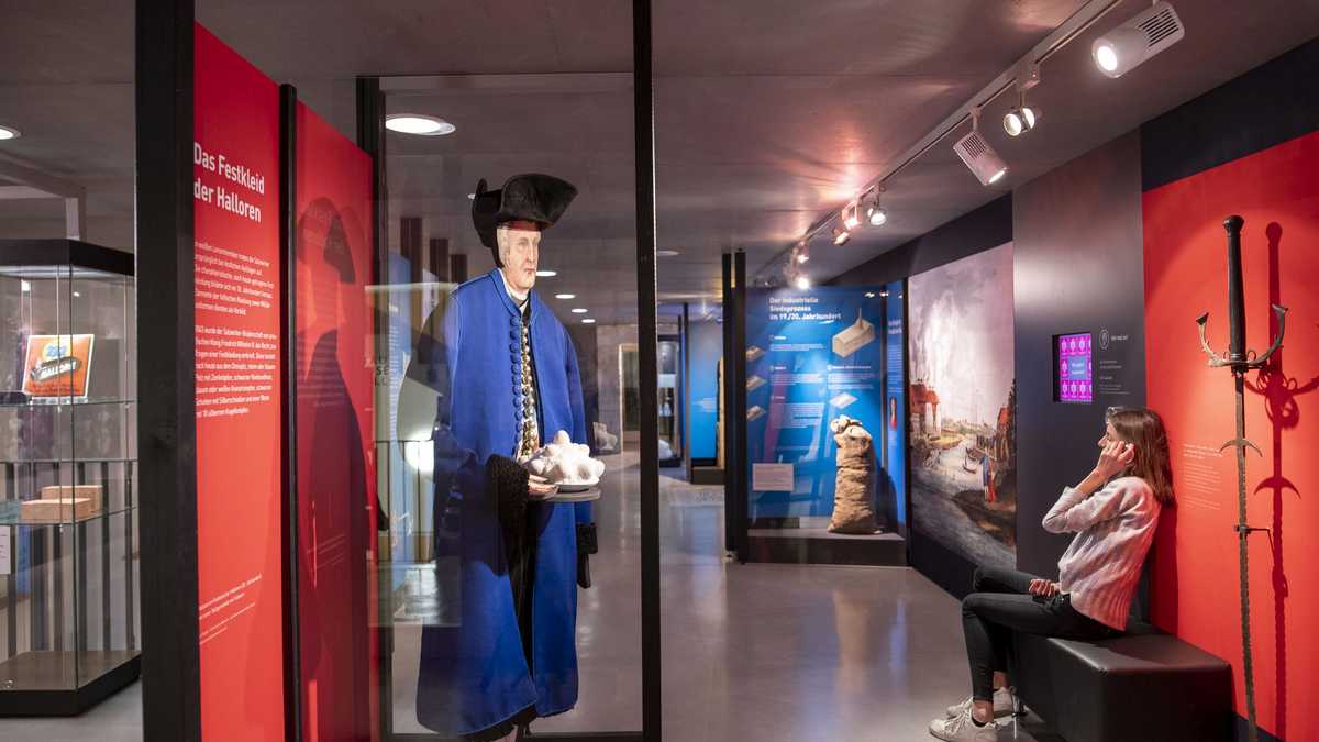 Blick in die Ausstellung zum Thema "Hallesches Salz"
