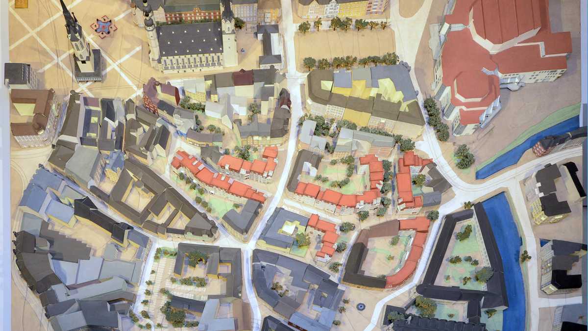 Stadtmodell Bereich Marktplatz bis Spitze