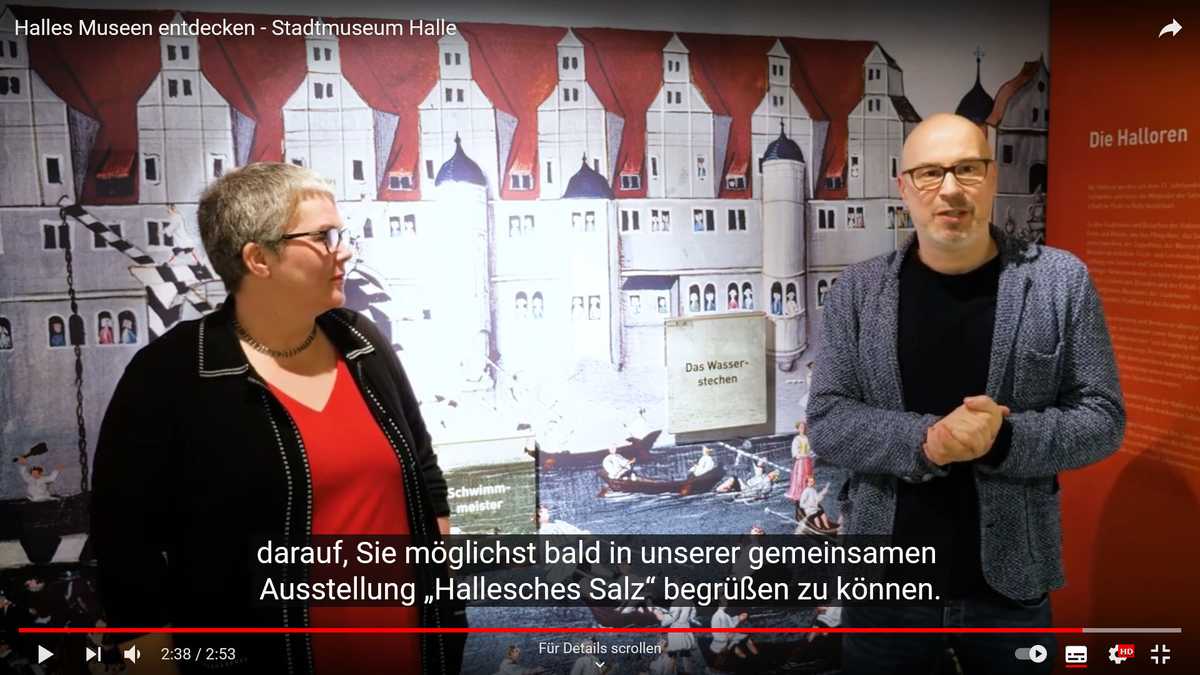 Jane Unger und Ingo Beljan in der Salzausstellung 