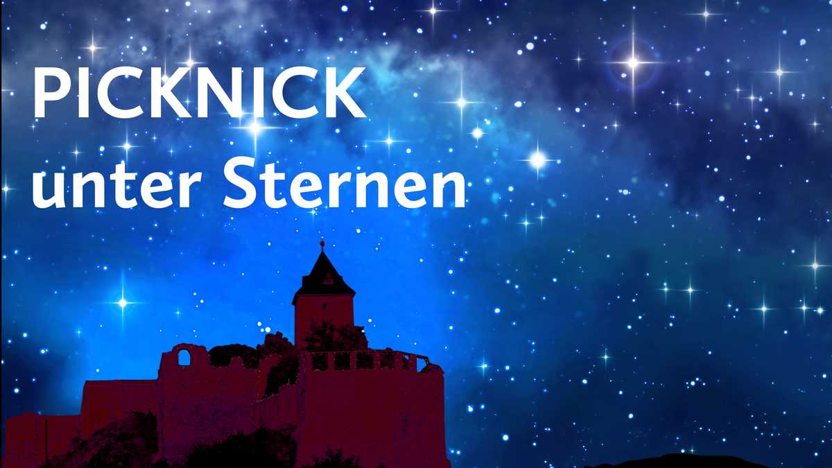 Burg Giebichenstein mit Sternenhimmel