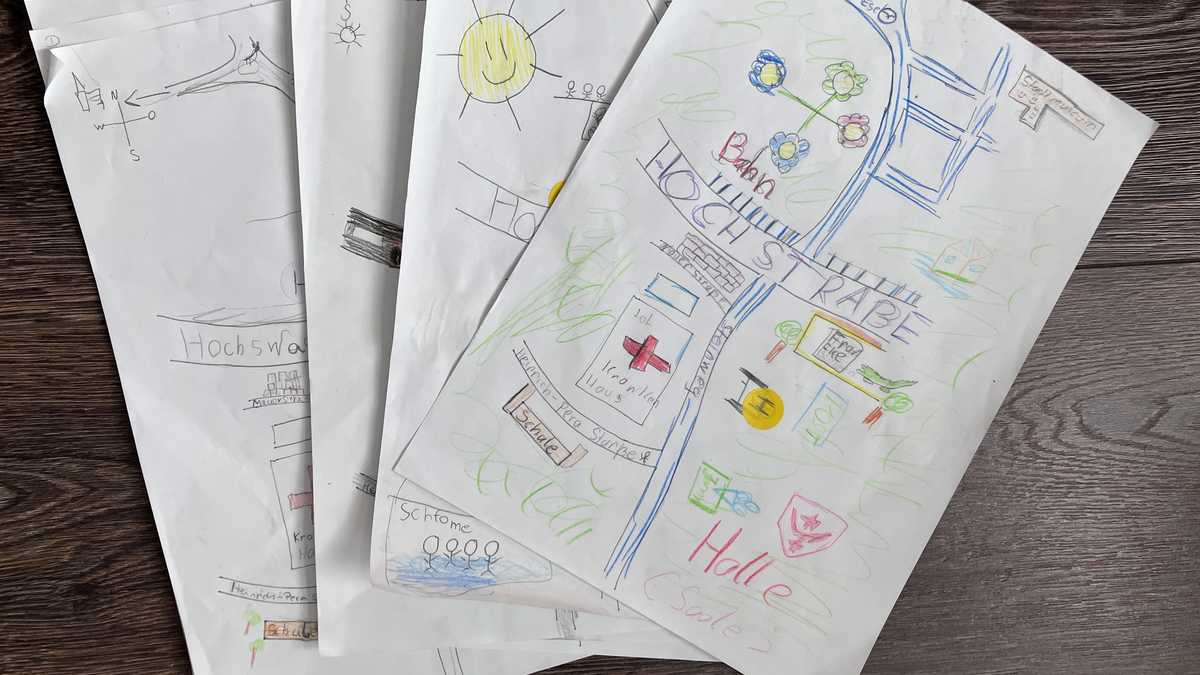 Selbst gemalte Stadtpläne selbst gemalter Stadtplan