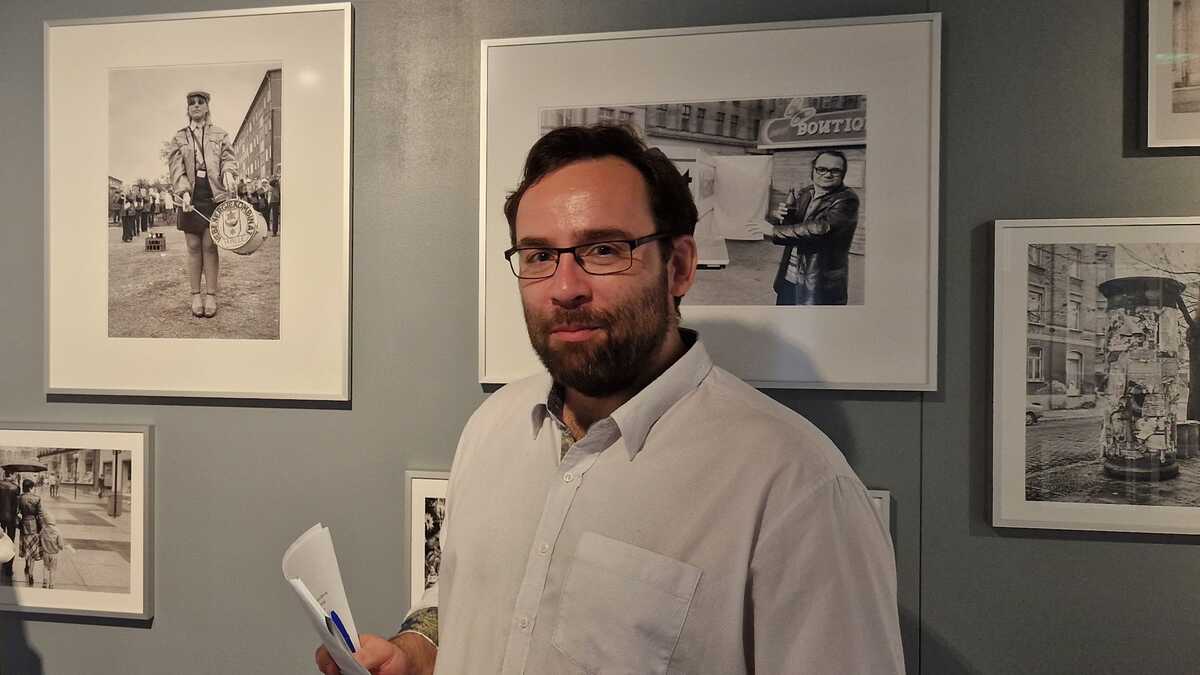 John Palatini in der Ausstellung