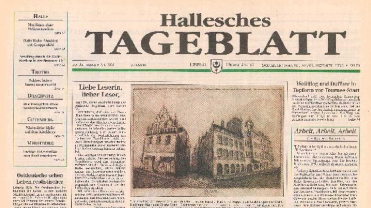 Titelblatt einer Ausgabe des Halleschen Tageblatts