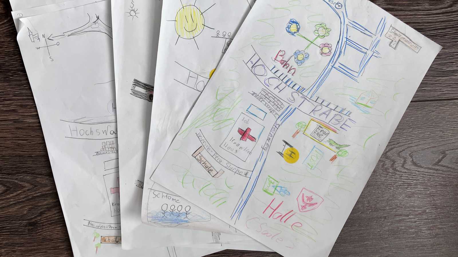 Selbst gemalte Stadtpläne selbst gemalter Stadtplan