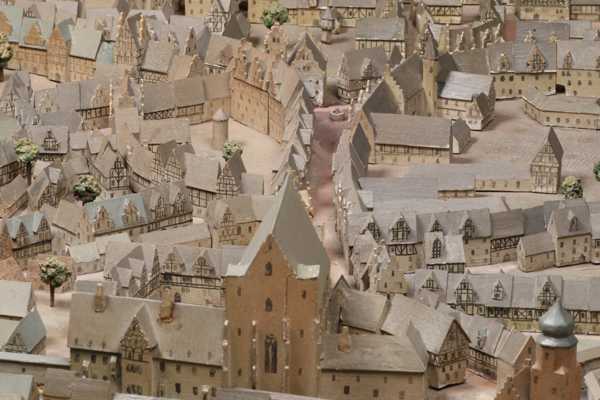 Ausschnitt Stadtmodell mit Stadtmauer