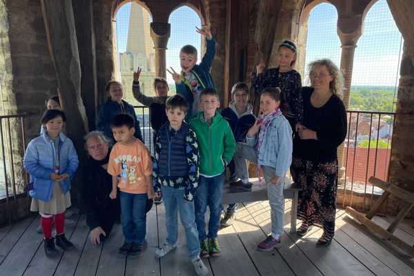Oben auf dem Turm Schloss Merseburg
