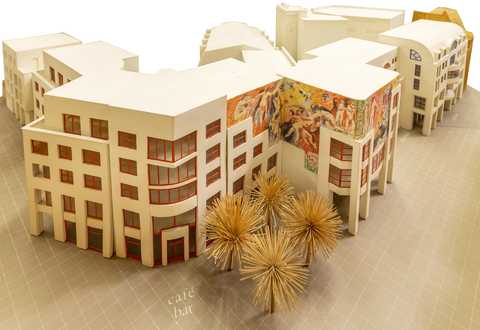 Modell Ritterhaus Architekturmodell vom Ritterhaus mit Wandbild